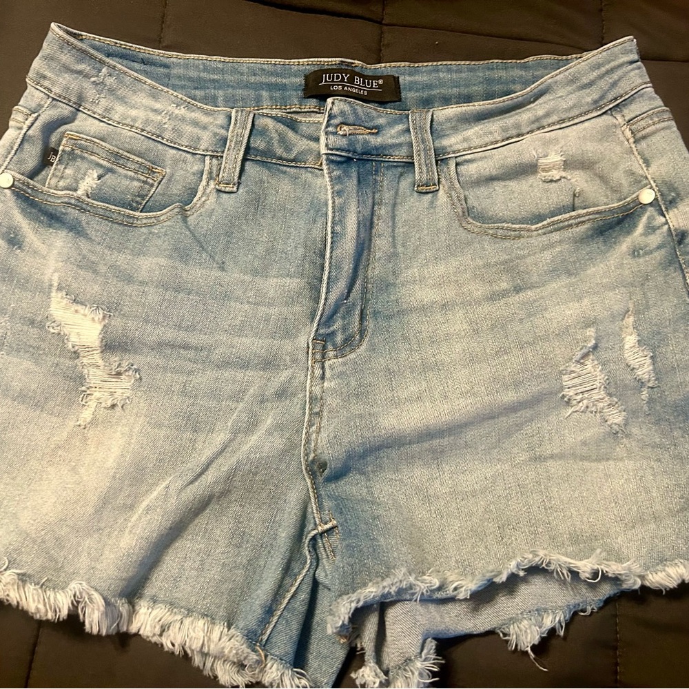 Judy Blue Blue Distressed Jean Shorts